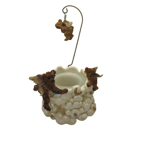 Boyds Angel Votive Candle Holder Teddy Bear Clarence Angelica Ariel Wings Gift - Picture 6 of 9